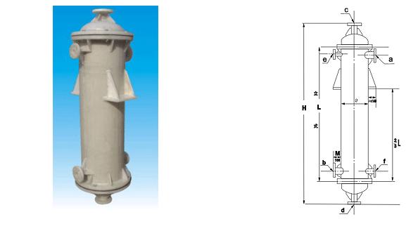 石墨改性聚丙烯列管式降膜吸收器-太仓市新达化工设备厂