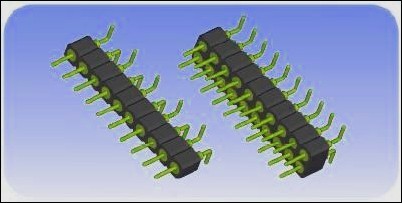 2.0间距 圆孔排针 SMT贴板/2.0mm 圆孔排针 贴片SMT