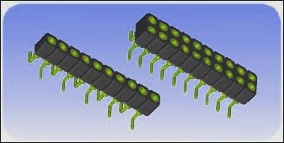 圆孔排母 2.0mm 贴片/2.0间距 SMT 圆孔排母