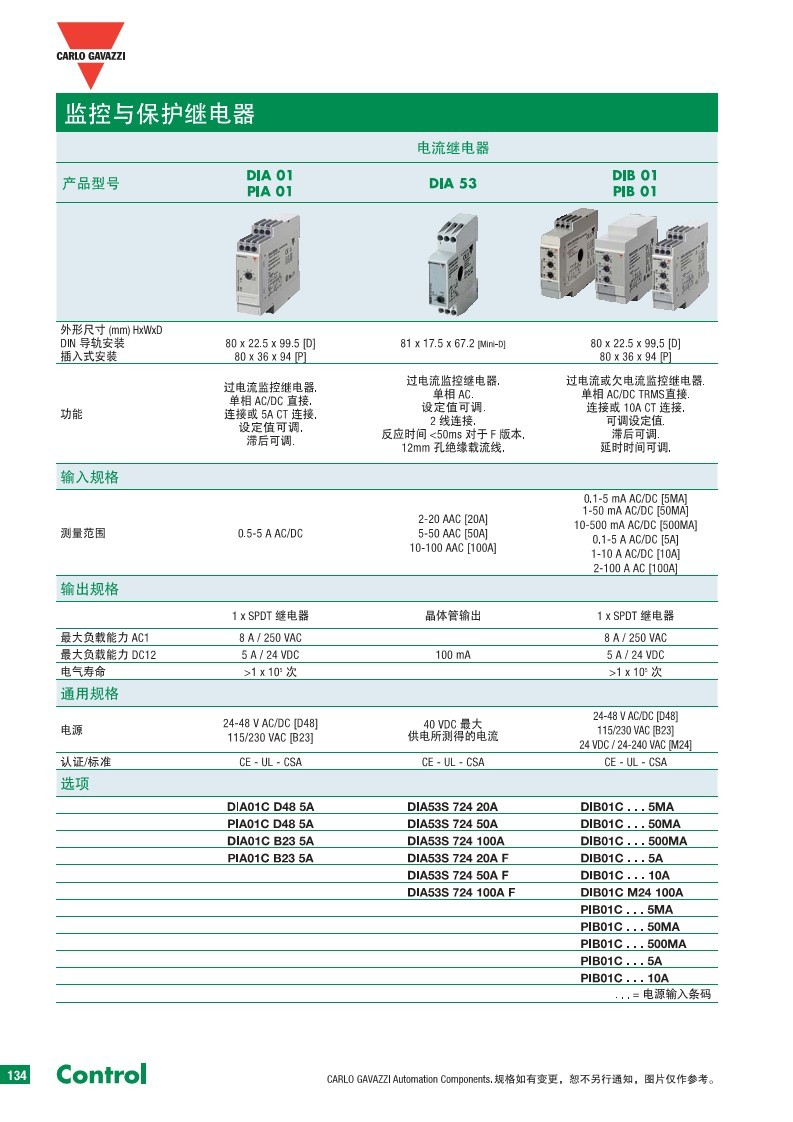瑞士佳乐监控与保护继电器 电流电压继电器 上海一级代理