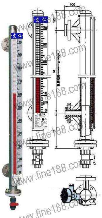 不锈钢内衬PP耐腐型磁性翻柱液位计