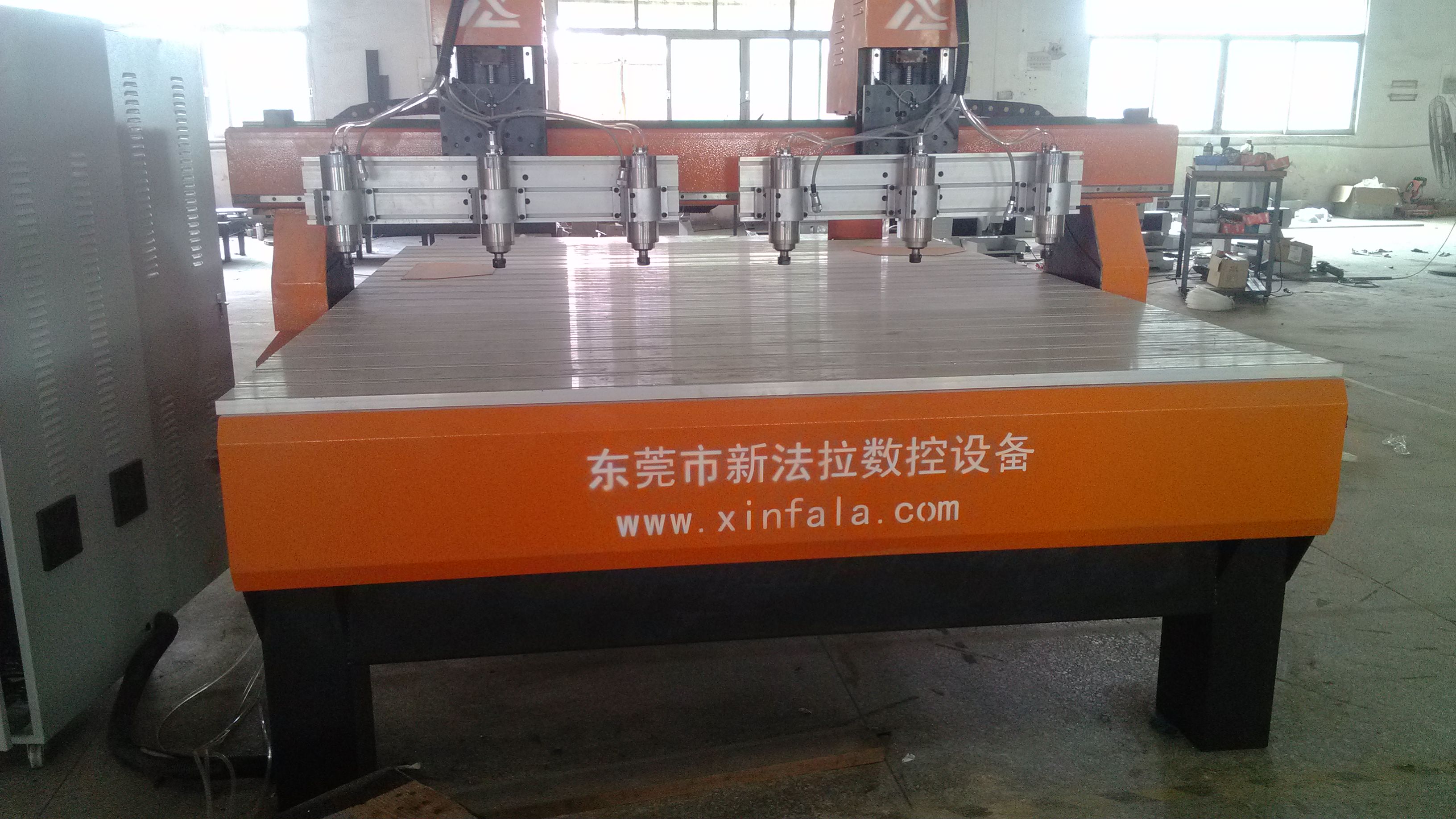 东莞新法拉数控设备有限公司专业生产数控雕刻机,公司位于中国制造业名城,历史文化名城,名胜古迹之城,一座充满活力、充满魅力的现代化城市广东省东莞市。新法拉于2005年开始研发生产CNC雕刻机,公司占地3000平方米 是一家研发、生产、销售为一体的现代化企业,我们拥有自己的研发、生产、销售团队。我们不懈创新、追求精益求精、追求卓越品质,使新法拉产品更加专业化和系列化。主要型号有:XFL-1325,XFL-1325-2,XFL-1325-3,XFL-1325-4/-6/-8,XFL-1613-1,XFL-18