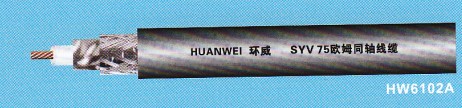 广东环威电线电缆SYV-75-3-1TC96编实芯聚乙烯绝缘射频电缆