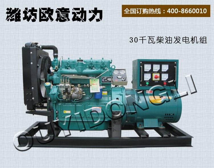 潍坊30kw柴油发电机组养殖场用发电机组工地应急用发电机