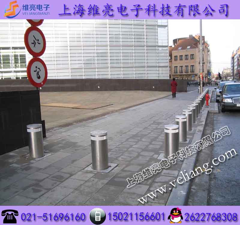 上海刷卡自动升降柱，手动升降路桩厂家，半自动液压升降柱子