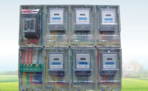 零售电表箱6户六表位拼装式透明电表箱含小控制箱