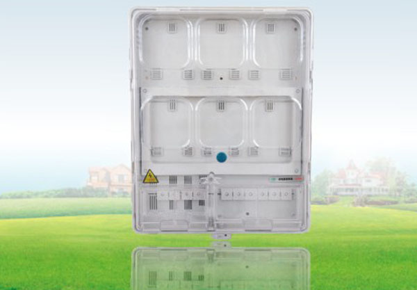 零售电表箱6户六表位机械式透明电表箱