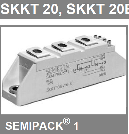 二极管模块SKKT20B  二单元可控硅SK55TAA